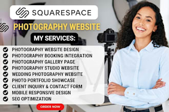 design squarespace photography website, photography booking studio website