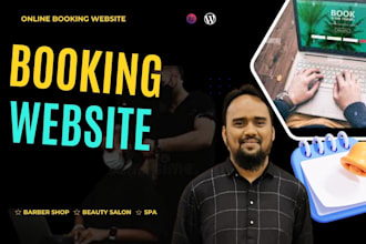 create online booking website for barbershop, salon or spa in wordpress
