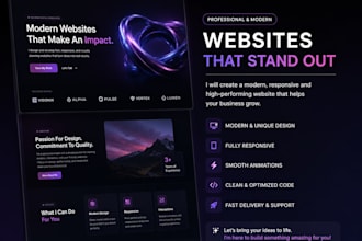 design and develop a modern website