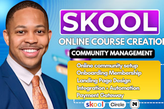 do skool community setup skool community manager skool online course creation