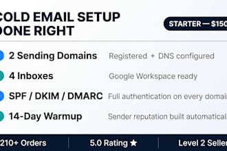 setup cold email infrastructure for b2b outbound