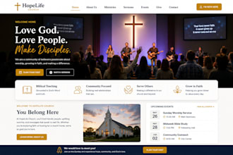 do ministry website church website, non profit website, wordpress church website
