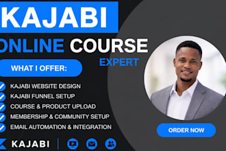 setup kajabi online course kajabi website design sales funnel