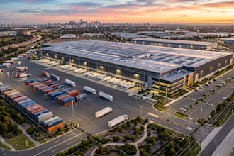 design warehouse, industrial building rendering with walkthrough animation