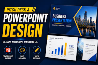 design pitch deck and powerpoint presentation