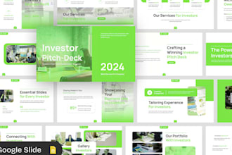 design investor pitch deck, powerpoint presentation for startup and fundraising