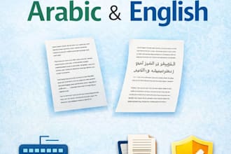 do arabic and english typing and data entry services