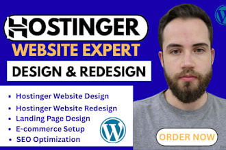 build hostinger wordpress website, design and redesign hostinger website