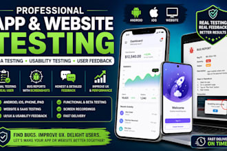 do app testing website testing qa testing andriod iphone ipad user testing
