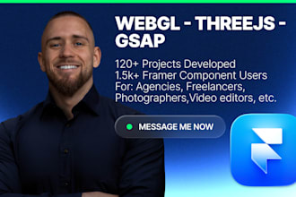 add threejs and webgl animations to your framer or webflow website
