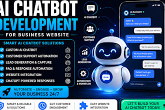 create ai chatbot for business website customer support and automation