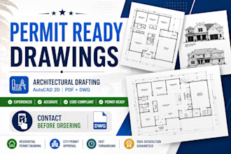 create UK and USA house floor plans and permit drawings