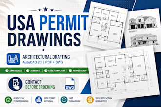 create UK and USA house floor plans and permit drawings