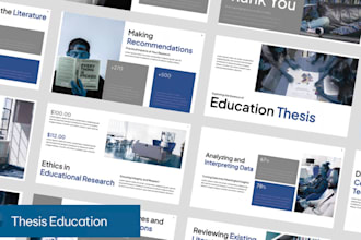 design educational and academic presentation for thesis, or classroom project