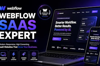 create a modern saas business website in webflow, webflow expert