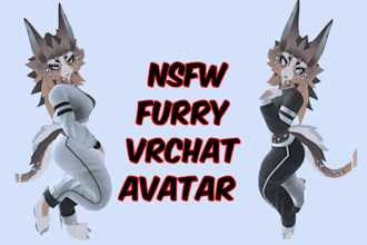 do nsfw furry vrchat avatar vrchat character vrc avatar furry nsfw 3d avatar
