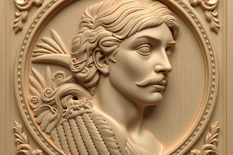 convert your image to 3d bas relief cnc stl for wood carving