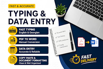do fast english, georgian and turkish typing,PDF to word