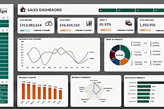 create dashboard build excel models, and analyze data