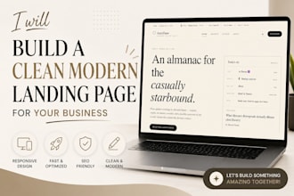 build a clean modern landing page for your business