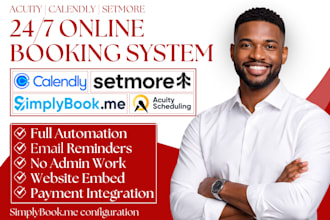 set up online booking acuity scheduling calendly simplybook setmore appointment