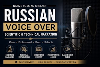 record scientific and technical russian voice over