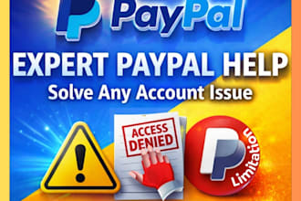 appeal your paypal limitation accounts restoration, new account creations