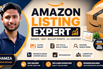 create amazon listing visuals, hero images, and SEO product content