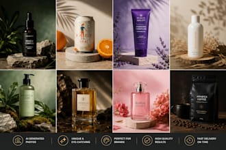 design realistic ai product images for brands