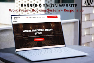 design a wordpress barber, hair salon or beauty website