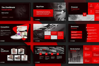 redesign powerpoint presentation for business proposal or marketing slides