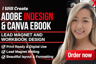 write or reformat lead magnet pdf canva book design  adobe indesign book layout