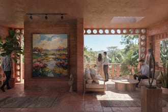 create atmospheric architectural renders and graphics
