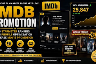 imdb promotion imdb starmeter ranking imdb profile and increase movie promotion
