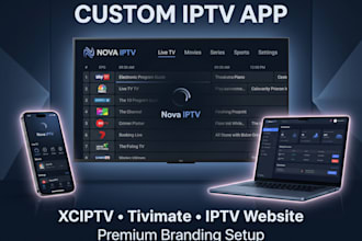 custom iptv app, tivimate premium xciptv branding with logo iptv website