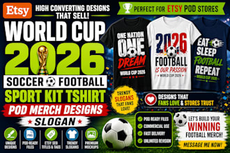 setup etsy world cup 2026 soccer football sport kit tshirt pod merch slogan
