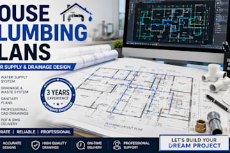 design water supply and sanitary plumbing plans for UK homes