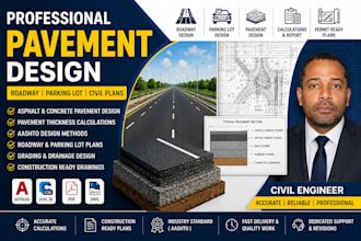 professional pavement design roadway asphalt parking lot plans