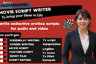 write seductive erotica scripts for audio and video
