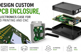 design custom pcb enclosure electronic case for 3d printing and cnc