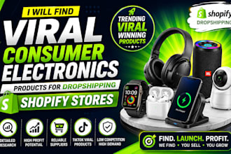 find viral consumer electronics products for dropshipping shopify store