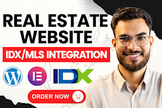 design real estate elementor wordpress website idx mls integration