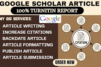 increase google scholar citations, journals, publishing research article