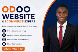 design customize and setup odoo ecommerce website, online store or landing pages