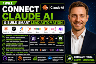 connect claude ai typeform jotform hubspot zoho zapier n8n make lead automation