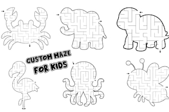 create custom maze puzzles for kids activity books