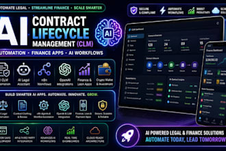 build ai contract lifecycle management clm, finance app, n8n openai automation