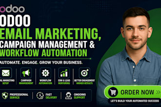 setup odoo email marketing, cold email campaigns and workflow automation
