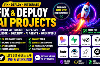 fix deploy lovable ai rocket supabase vo cursor bolt new ai base 44 open webui