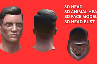 custom 3d head 3d bust 3d head figurine portrait 3d head sculpt printable model
